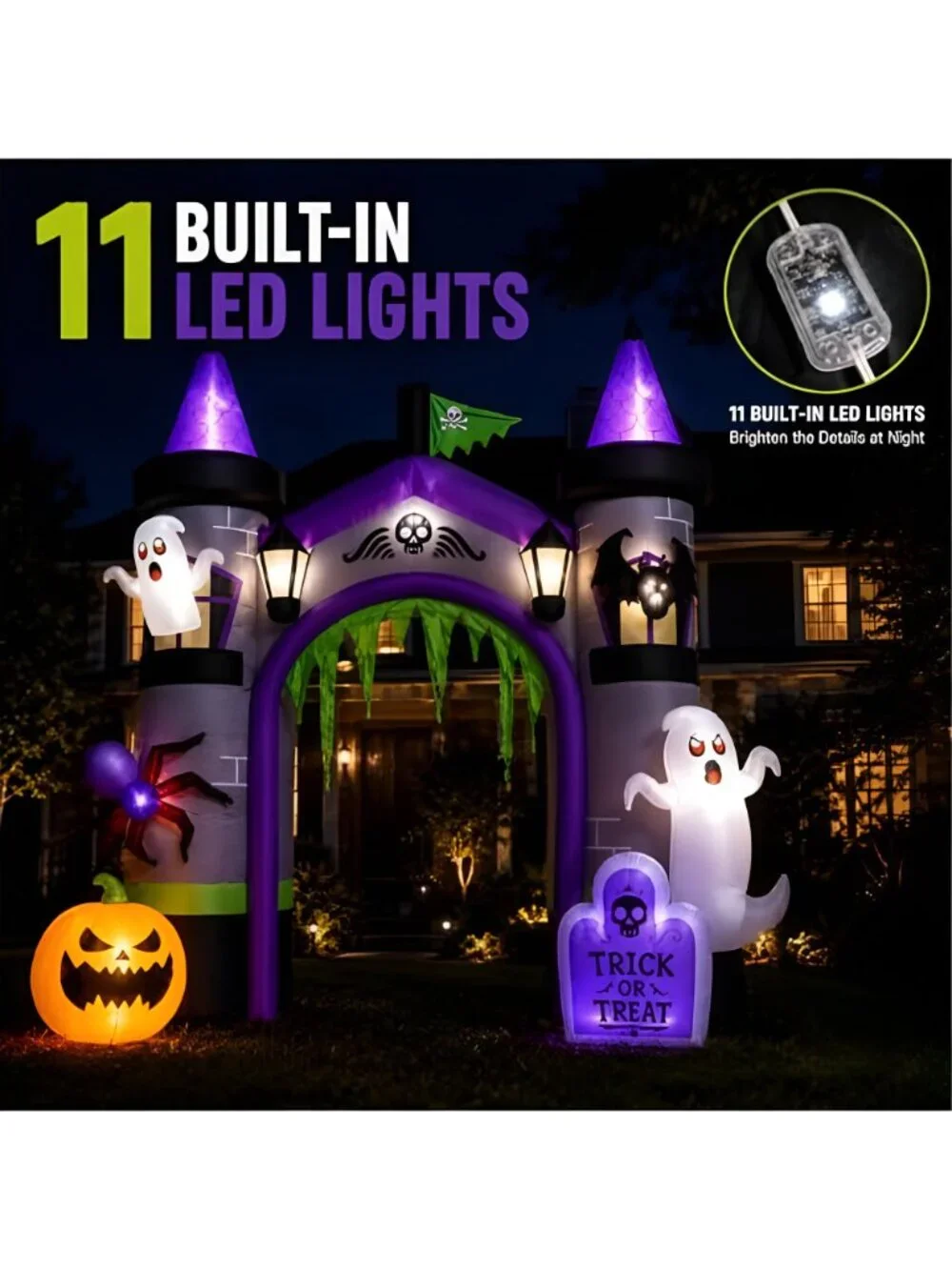 12.5 FT Inflatable Halloween Decorations, Huge Blow Up Halloween Archway